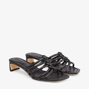 Jimmy Choo Black Knotted Heels, Color Black, Size 7